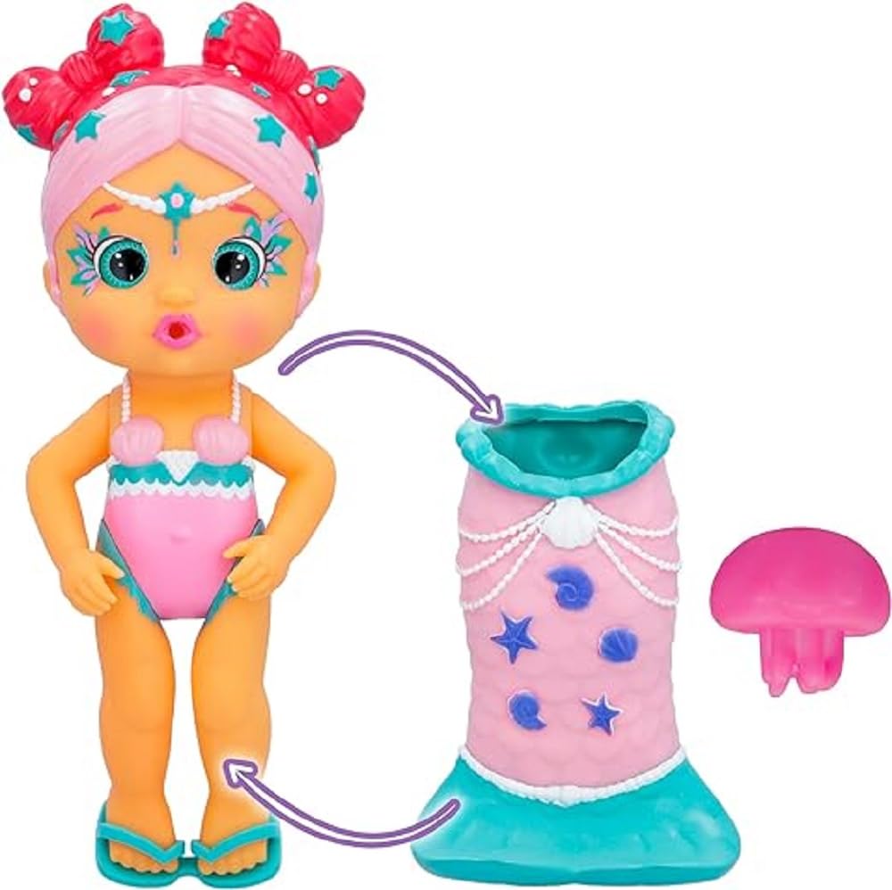 IMC Toys Bloopies Mermaids Magic Tail - Layla | Water Toy with Removable Mermaid Tail, for Girls and Kids 18M and up, Multi