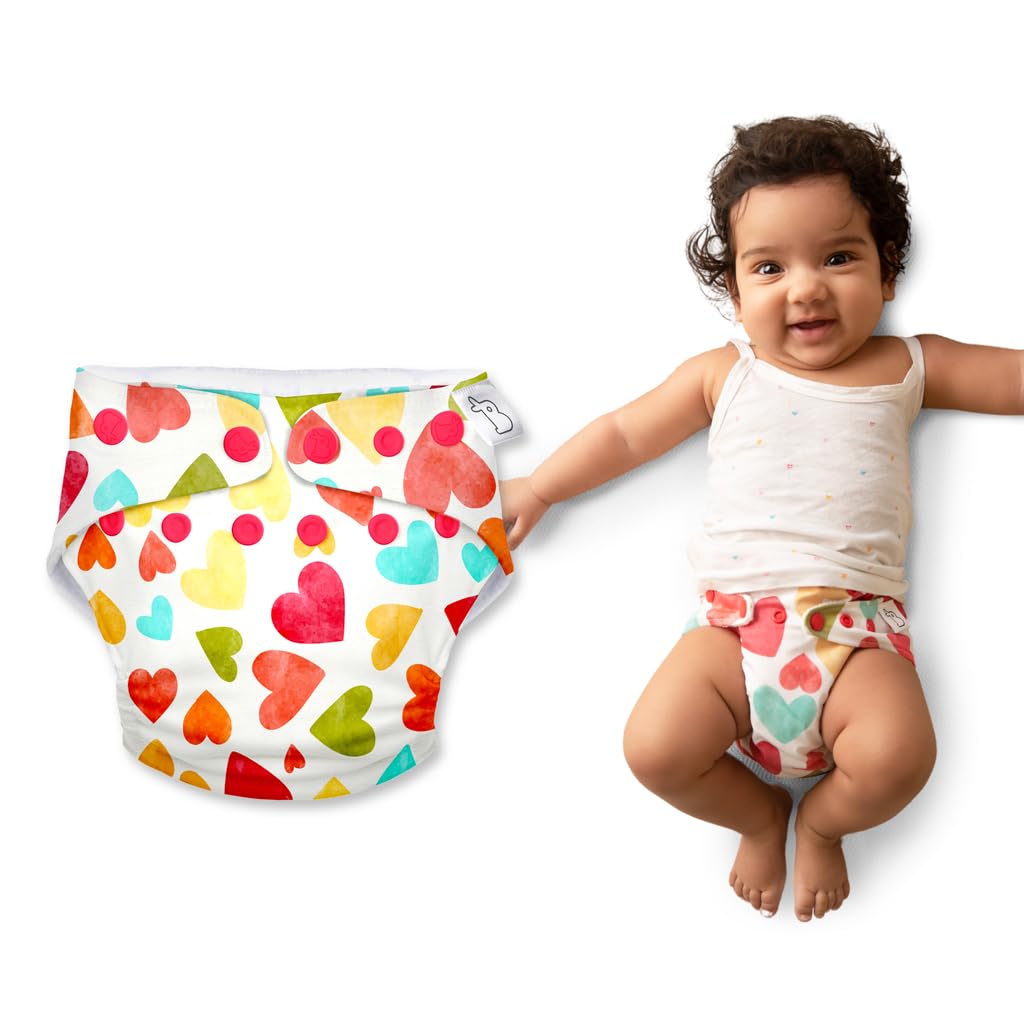 Superbottoms Uno Freesize Cloth Diaper | Cloth Diaper For Babies 0 To 3 Years | Washable & Reusable Cloth Diaper | Comes With Cl