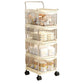 Baby Diaper Caddy Cart Organizer  Plastic Movable Cart Drawers with Hanging Basket, Rolling Utility Diaper Storage Caddy Organi
