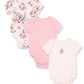 Little Me Clothes for Baby Girls 3-Pack 100% Cotton Bodysuits with Full Snap Closures for Easy Dressing, Baby Essentials