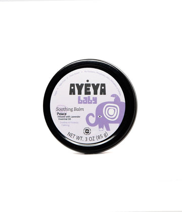 AY  YA Organic Baby Balm - Peace (Lavender Scented) - Natural Diaper Rash Cream with Comfrey & Marshmallow Root - Vegan Soothing