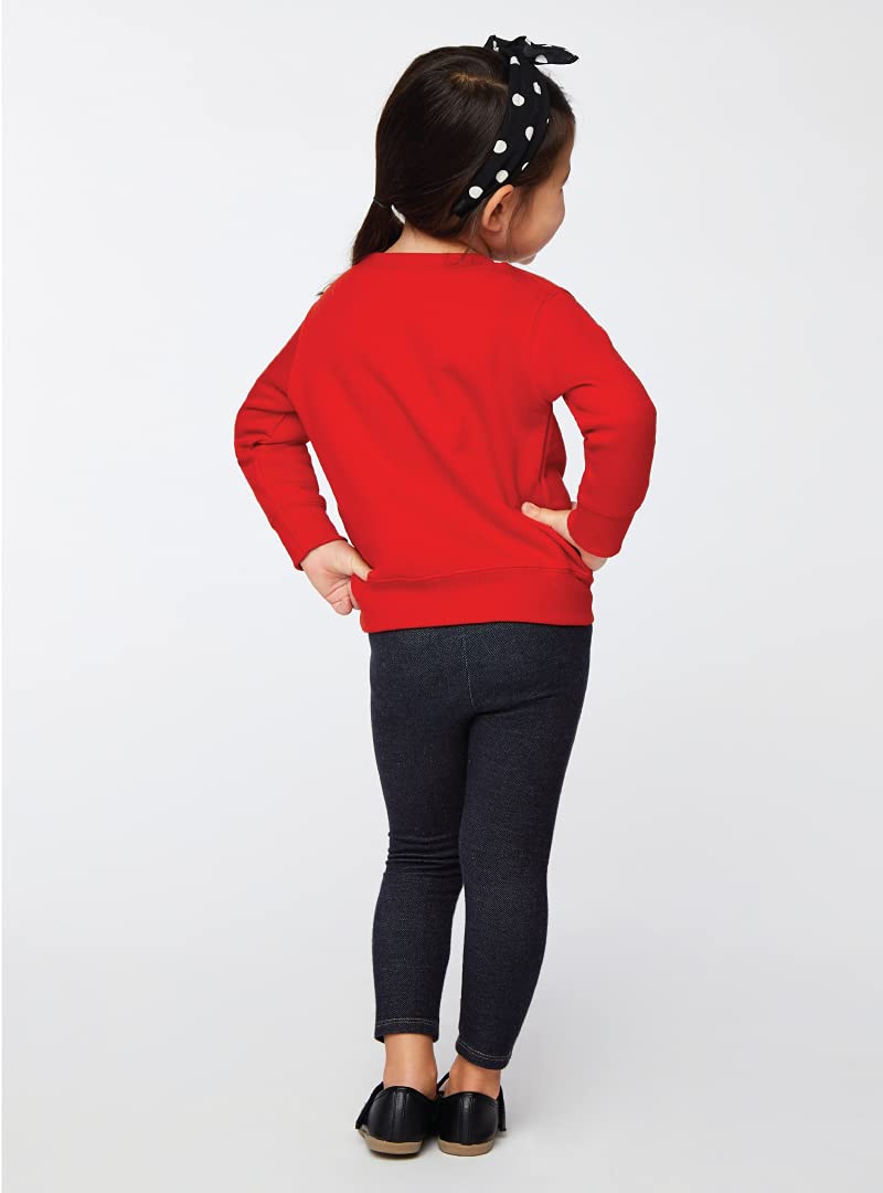 Rabbit Skins Toddler Fleece Long Sleeve Pullover Sweatshirt, Red, 7T