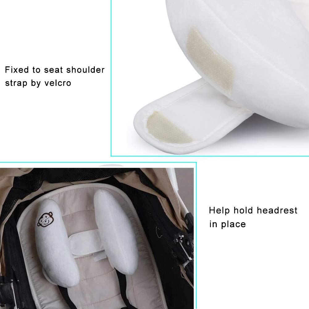 Inchant Adjustable Baby Soft Head Neck Support - Children Travel Car Seat Safety Pillow Cushion, Banana Pillow Stroller Head Sup