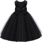 Baby Flower Girl Party Wedding Black Dress, Sleeveless Floor Length Tutu Tulle Dance Birthday Gown 2t