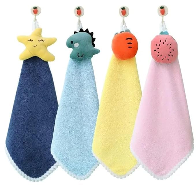 THE LITTLE LOOKERS Cute Microfiber Baby Washcloth for Newborns | Kids Hand Towel | Quick Dry I Super Absorbent, Super Soft Washc