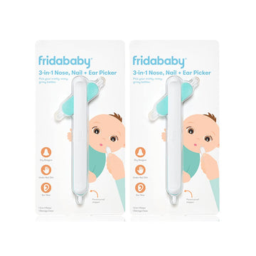 Frida Baby 3-In-1 Nose, Nail + Ear Picker [2 Count] By Frida Baby The Makers Of Nosefrida The Snotsucker, Safely Clean Baby'S Bo