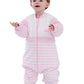 OuYun Baby Early Walker Sleeping Bag with Feet Detachable Sleeve Wearable Blanket Summer Detachable,2.5tog for 60-68?,Pink 90cm