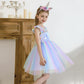 Dressy Daisy Unicorn Birthday Rainbow Tulle Dress Princess Costume Fancy Party Outfit For Toddler Girls Size 4T 5T