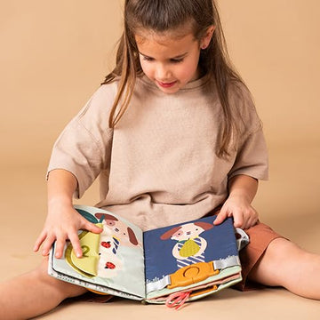 Taf Toys Busy Book for Toddlers 1-3, Montessori Quiet Activity Book with 15 Activities - Opposites Concepts - Ideal Toddler Busy