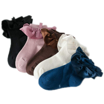 Colorful Childhood Baby Socks Toddler Girls Princess Ruffles Short Socks (0-2T(S), Style A)