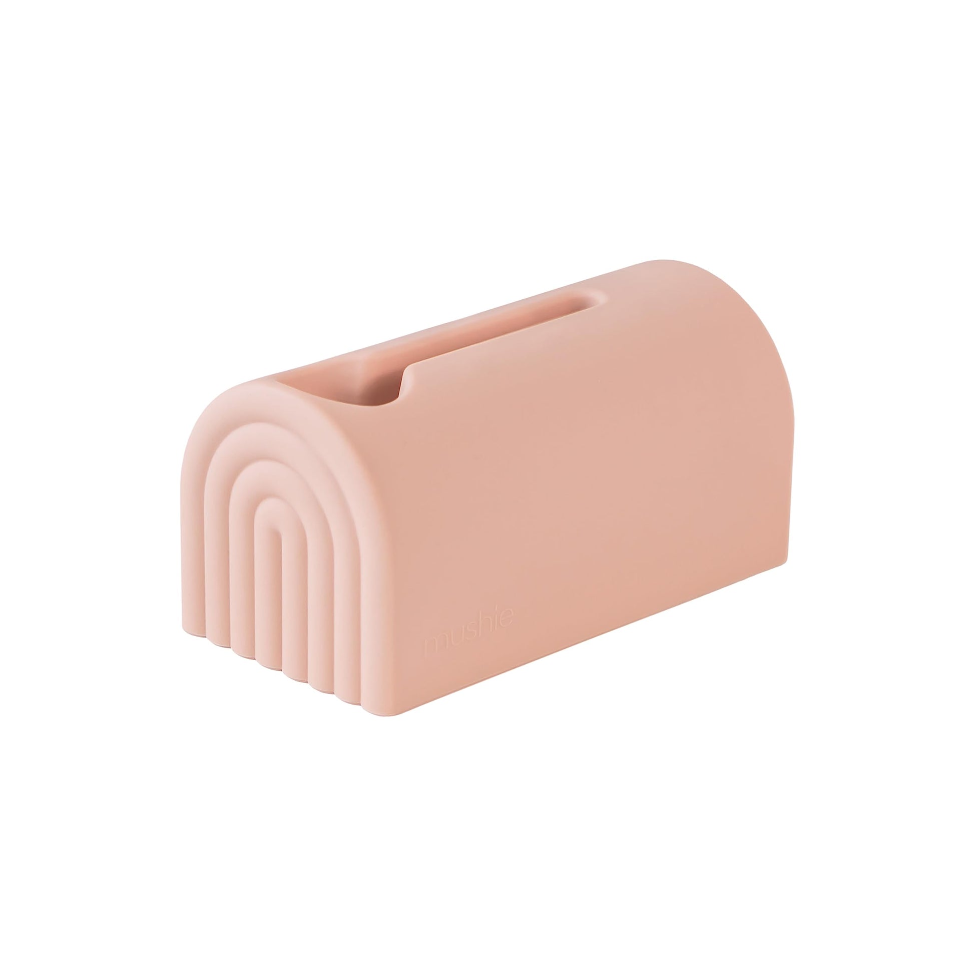 Mushie Bath Spout Cover | Soft Silicone Bathtub Faucet Safety Guard For Kids | Universal Fit (Blush)