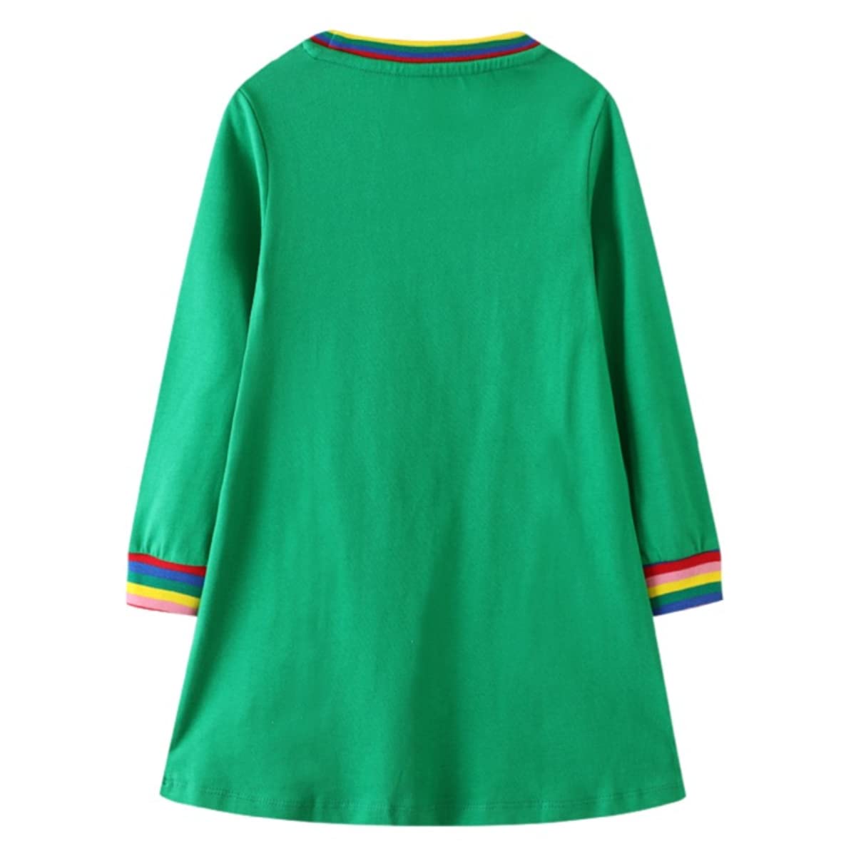 Toddler Girls Dress Baby Cute Cat Dresses Cotton Round Neck Long Sleeve Dress Spring Fall Winter Casual Clothes 4T