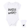Newborn Baby Got My Mind On My Mommy Paws Funny Bodysuits Rompers Outfits Grey White 0-18M (Z-Z Guess What, 6-12M)