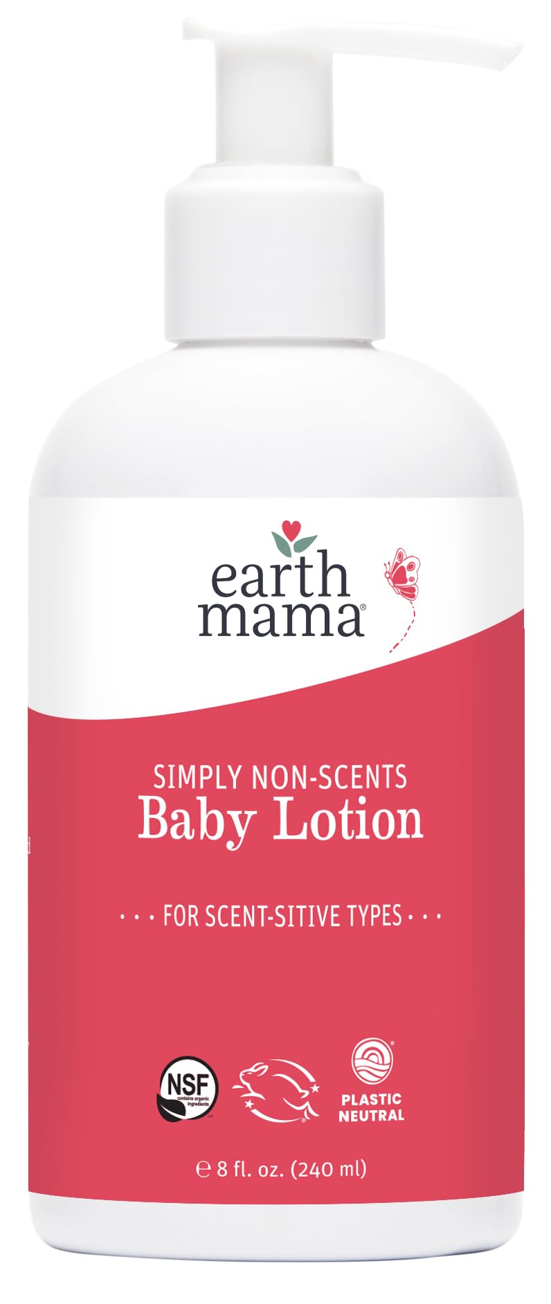 Earth Mama Simply Non-Scents Baby Lotion For Dry Skin, Calendula Cream For Newborn Skin Care, Organic Moisturizer For Children W