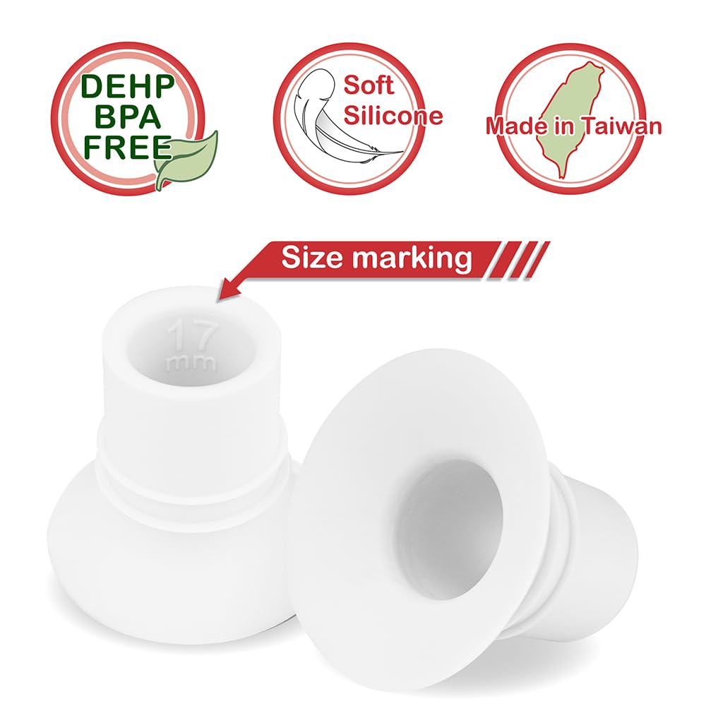Nenesupply 17Mm Flange Insert Compatible With Elvie Flange Pump Parts Elvie Stride Flange Momcozy Medela Flange Spectra Willow R