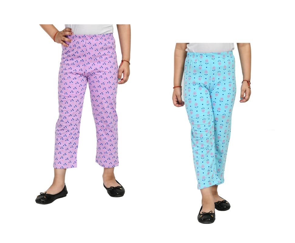 IndiWeaves Regular Fit Cotton Printed Girls Pyjamas Set