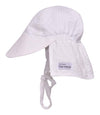 Flap Happy Toddler Girls Upf 50+ Original Flap Hat With Ties, Vanilla Stripe Seersucker, Xx-Large