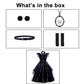 Yuegoo Black Costume Dress For Girls Halloween Costumes Cosplay Party Dress With Accessories 3-12Y (Black, 9-10 Years)