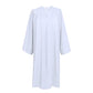 GradPlaza Matte Choir Robe for Church Baptism Officiant Confirmation or Costume,Graduation Gown for School White Size 57ff