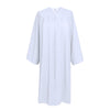 GradPlaza Matte Choir Robe for Church Baptism Officiant Confirmation or Costume,Graduation Gown for School White Size 57ff