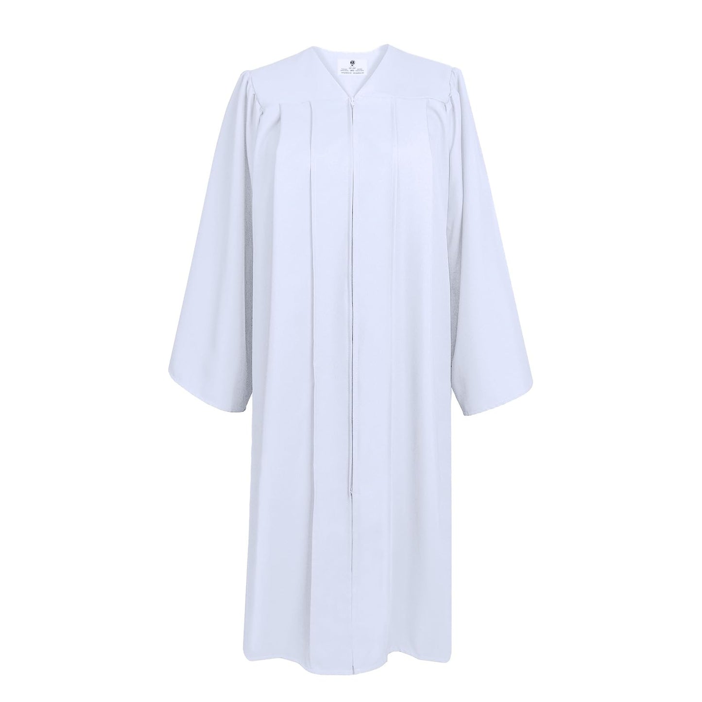 GradPlaza Matte Choir Robe for Church Baptism Officiant Confirmation or Costume,Graduation Gown for School White Size 57ff