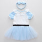 Fmyfwy Baby Girls Alice In Wonderland Princess Costume Halloween Christmas Birthday Party Romper Tutu Dress W/Headband 95