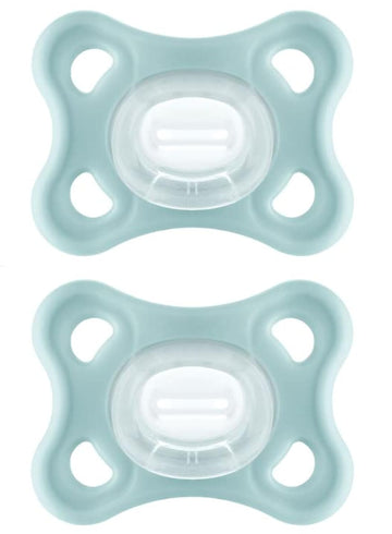 Mam Comfort Pacifiers, Newborn Pacifiers (2 Pack) Mam Pacifiers 3-12 Months, Best Pacifier For Breastfed Babies, Unisex Silicone
