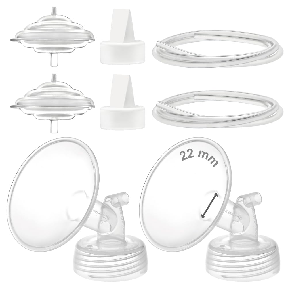 Maymom Pump Parts Compatible with Spectra S2 Spectra S1 Spectra 9 Plus Breastpump, 22mm Flange Valve Tubing Backflow Protector, 
