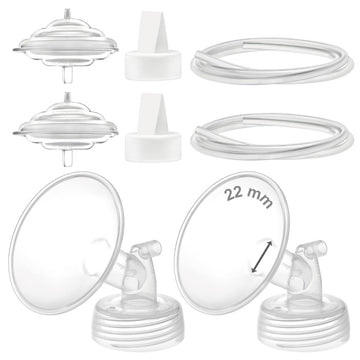 Maymom Pump Parts Compatible with Spectra S2 Spectra S1 Spectra 9 Plus Breastpump, 22mm Flange Valve Tubing Backflow Protector, 