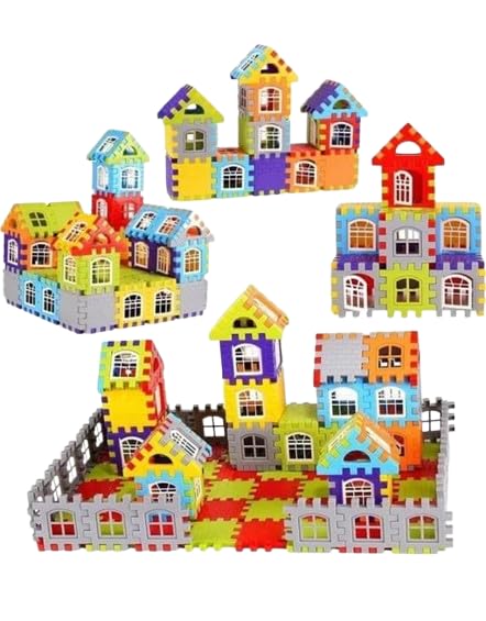 Blocks House Learning and Educational Puzzle Toys for Kids Play Fun Stylish Durable Everydayskill Building, Creative Play