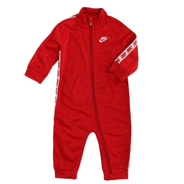 Nike Babys Tricot Taping Long Sleeve Coverall (University Red(56F711-U10)/White, 3 Months)