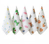 TESSIL Baby Muslin Cloth Set, 100% Cotton, Soft Absorbent, Reusable, for Feeding, Burping, Bath and Face Cleaning, Printed, for 