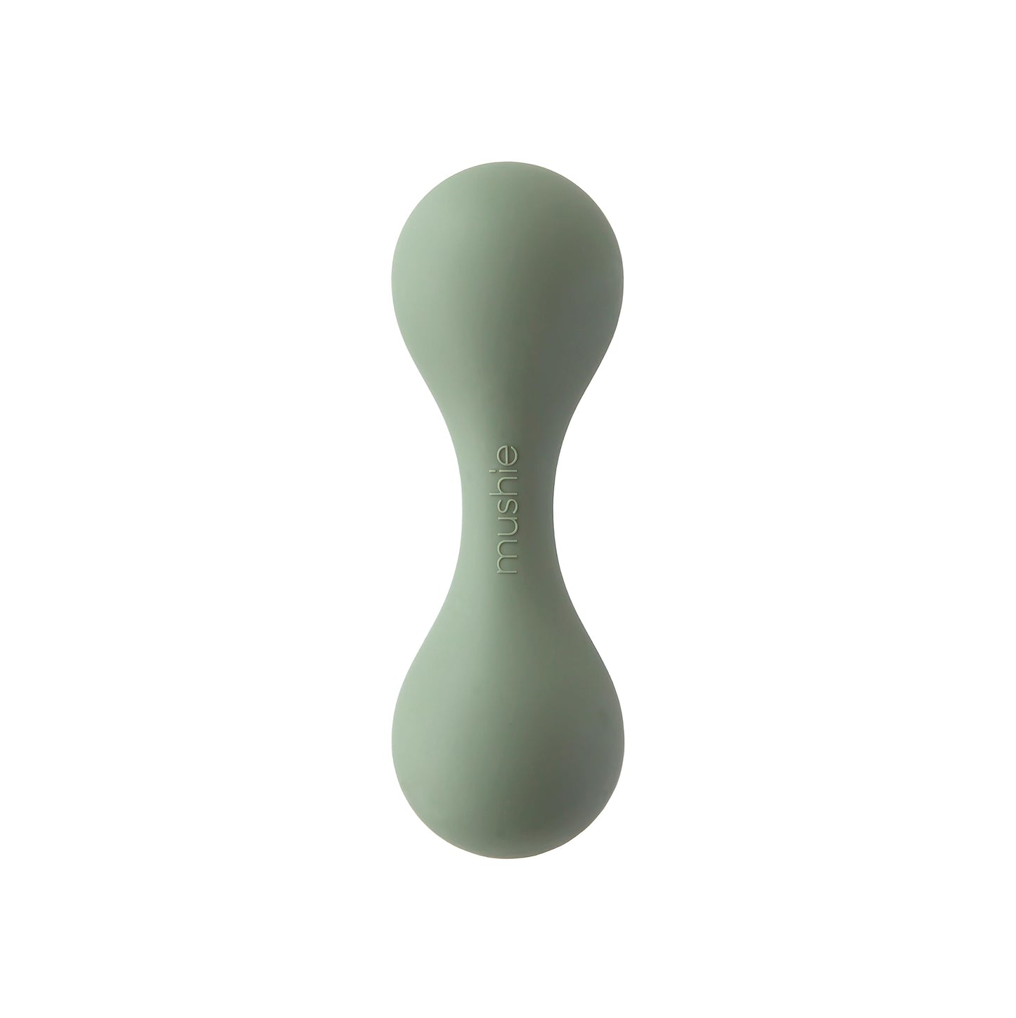mushie Silicone Baby Shaker Rattle Toy | Ages 3+ Months (Dried Thyme)