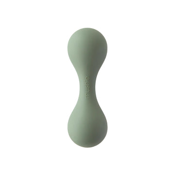 mushie Silicone Baby Shaker Rattle Toy | Ages 3+ Months (Dried Thyme)