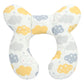 vocheer Baby Travel Pillow(Upgraded), Head and Neck Support Pillow for Pushchair, Car Seat, Stroller, Bouncer, Cotton(Yellow Clo