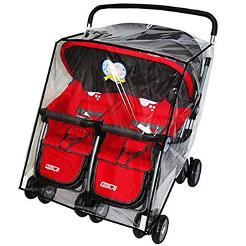 Stroller Rain Cover,Universal Rain Cover For Side By Side Baby Stroller, Double Stroller Cover For Rain And Wind ,Baby Outdoor A