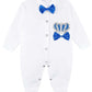 Lilax Baby Boy Newborn Crown Jewels Layette 4 Piece Gift Set 0-3 Months Royal Blue 0-3M