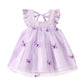 Hopscotch Baby Girls Knee Length Casual Dresses In Lavender Color For Ages (1824 Months)