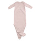 Stephan Baby Face to Face Collection Newborn Knotted Gown, Pink Bunnies, Oh Hey Baby, Fits 0-6 Months