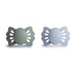 Frigg Lucky Symmetrical Silkysoft Silicone Baby Pacifier | Made In Denmark | Bpa-Free (Sage/Powder Blue, 0-6 Months)
