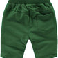 Haxico Toddler Baby Boys Summer Knee Length Solid Cotton Candy Sport Shorts Kids Harem Pants Army Green