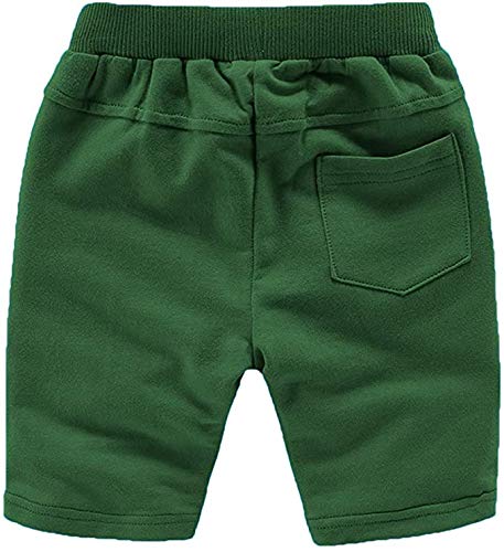 Haxico Toddler Baby Boys Summer Knee Length Solid Cotton Candy Sport Shorts Kids Harem Pants Army Green
