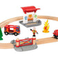 Brio 33815 Rescue Firefighter Set | 18 Piece Train Toy with a Fire Truck, Accessories and Wooden Tracks for Ages 3 and Up