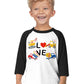 Toddler Boys T-Shirt Valentine'S Day Shirt Construction Truck Heart Tops Kids Raglan Sleeve Baby Tees 2T