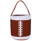 XinblueCo football basket Easter baskets for kids Canvas Easter Egg Hunt Baskets Halloween Trick or Treat Candy Bucket for Hallo
