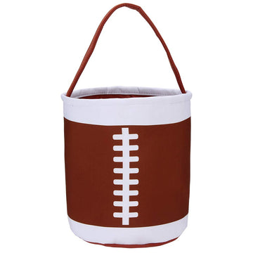 XinblueCo football basket Easter baskets for kids Canvas Easter Egg Hunt Baskets Halloween Trick or Treat Candy Bucket for Hallo
