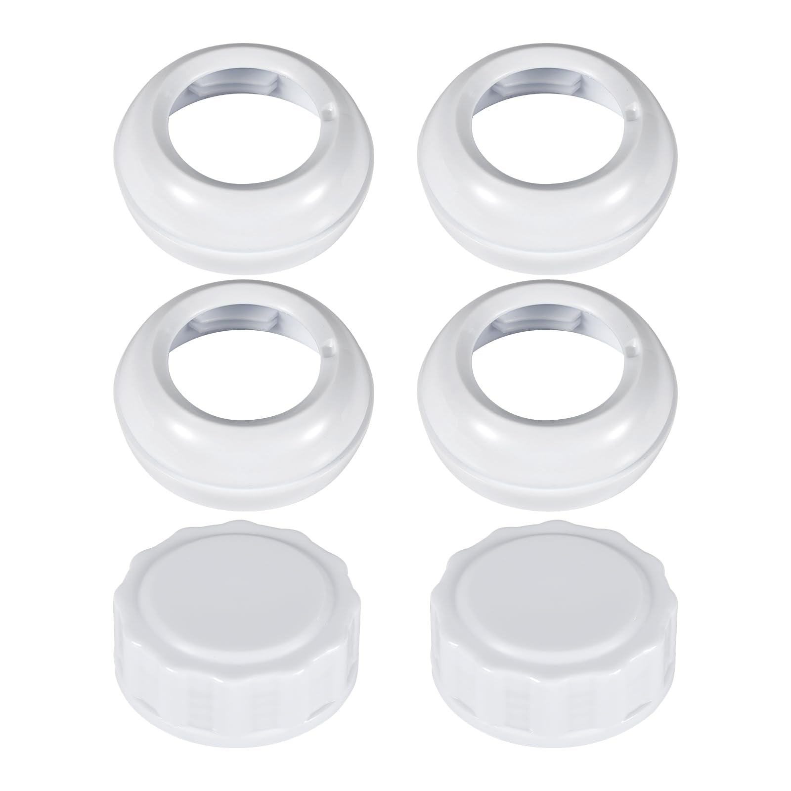 6Pcs Replacement Baby Bottle Nipple Ring Collars, Bottle Nipple Collars Rings Screw Caps Lids Baby Feeding Accessories Parts Bab