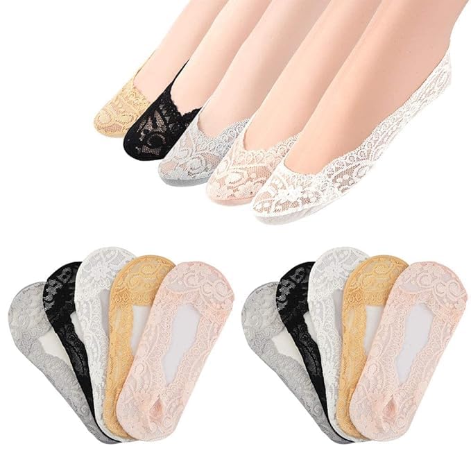 Akado Summer Short Boat Sock No Show Breathable NonSlip Elastic Liner Invisible Cotton Ankle Socks For WomenS And GirlS (Mult