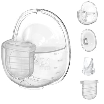 24Mm Full S32 Breast Pump Set With 24Mm Flange For Ncvi Nicegreen Nuliie Zooawa Sunnaltree Wearable Breast Pump, Duckbill Valve