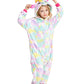 Fuzzycosplay Kids Unicorn Costume Animal Pajamas Halloween Cosplay Xmas Gifts (Running Flying Horse, 4T)